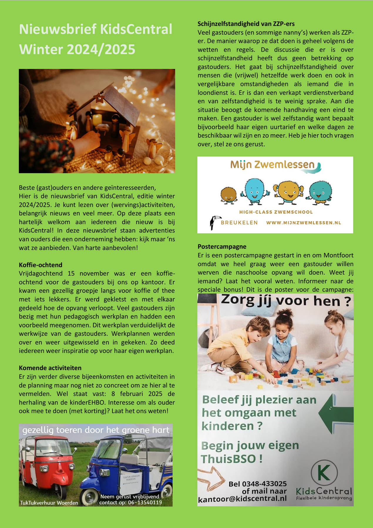 Kids Central Nieuwsbrief winter 2024/2025